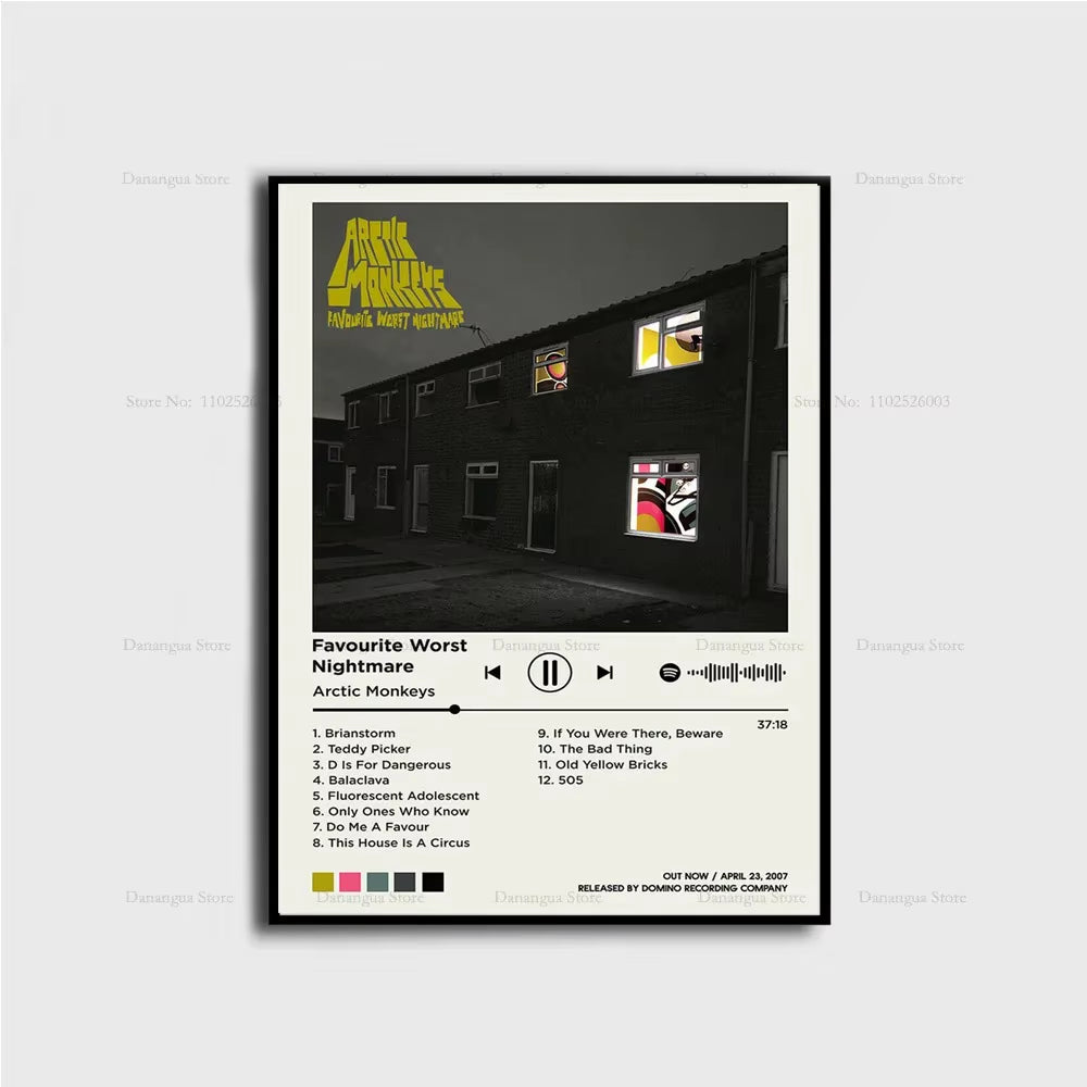 Arctic Monkeys Favourite Nightmare the Car Music Album Cover Poster Prints Wall Art Painting Picture Photo Gift Room Home Decor