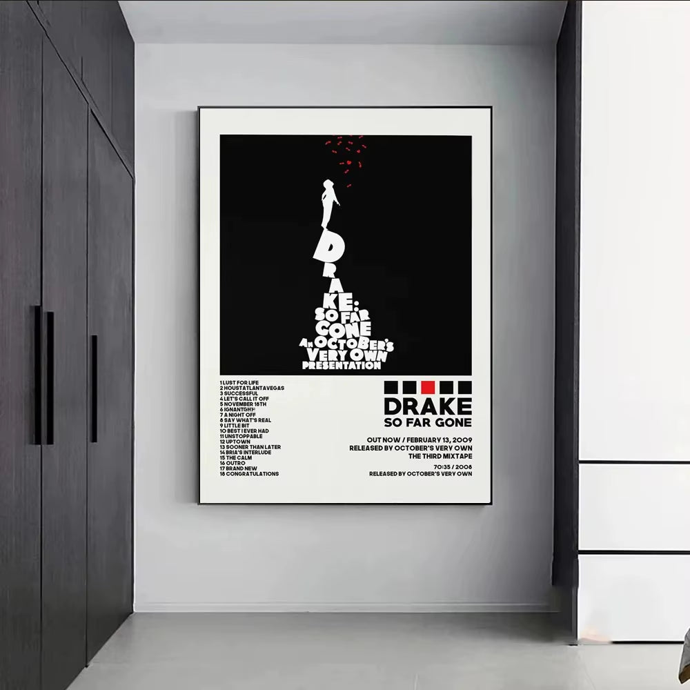 Poster Prints New Drake Views Take Care Her Loss Dogs Music Album Cover Canvas Painting Wall Art Picture Living Room Home Decor
