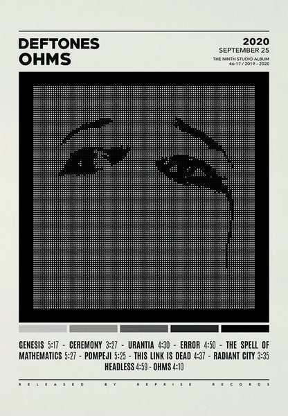 Deftones Band Poster Print Canvas Painting around the Fur/Saturday Night Wrist Music Album Cover for Room Home Wall Art Decor