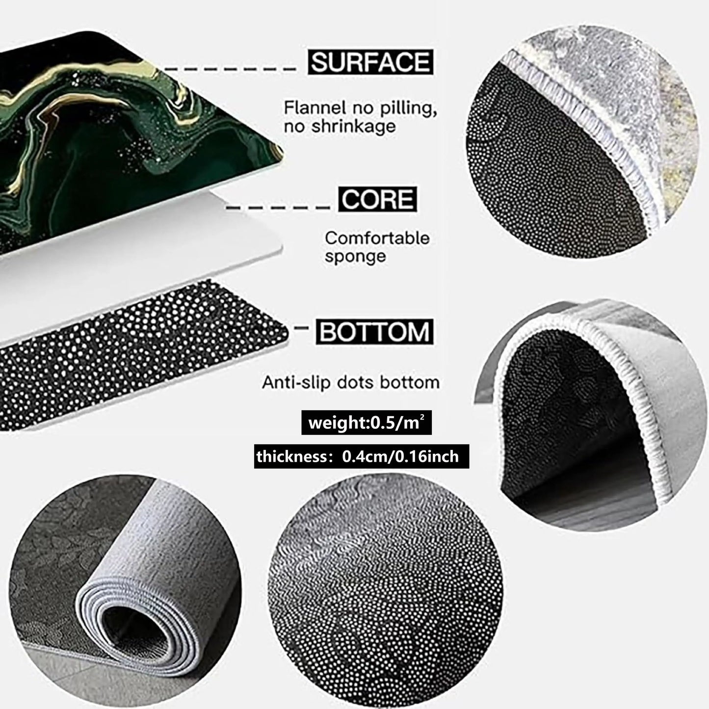 VIKAMA Welcome Printed Carpet, Durable and Washable, Crystal Velvet Home Entrance Doormat, Bedroom Entrance Mat, Home Decor