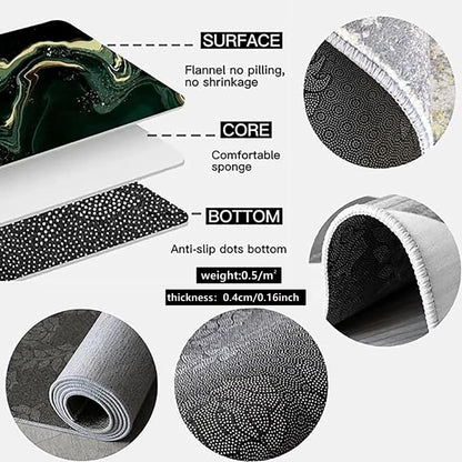 VIKAMA Welcome Printed Carpet, Durable and Washable, Crystal Velvet Home Entrance Doormat, Bedroom Entrance Mat, Home Decor