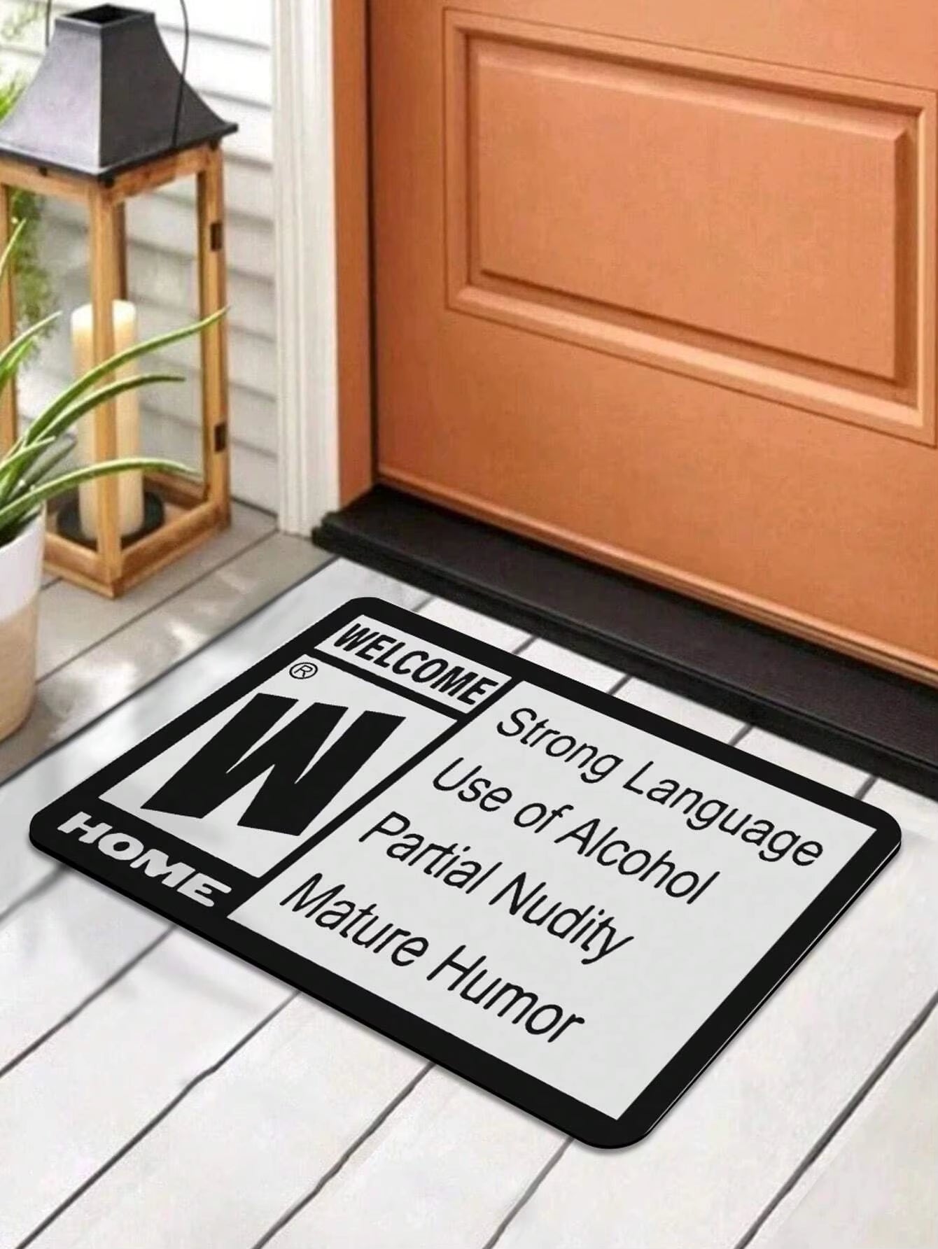 VIKAMA Welcome Printed Carpet, Durable and Washable, Crystal Velvet Home Entrance Doormat, Bedroom Entrance Mat, Home Decor