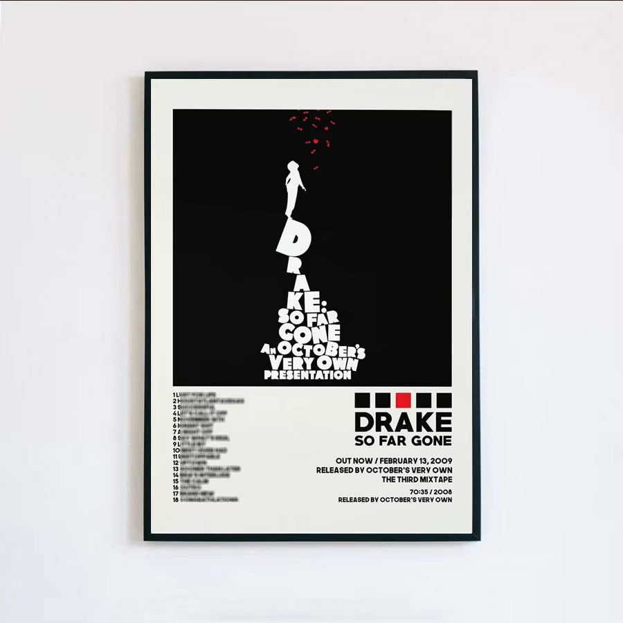 Poster Prints New Drake Views Take Care Her Loss Dogs Music Album Cover Canvas Painting Wall Art Picture Living Room Home Decor