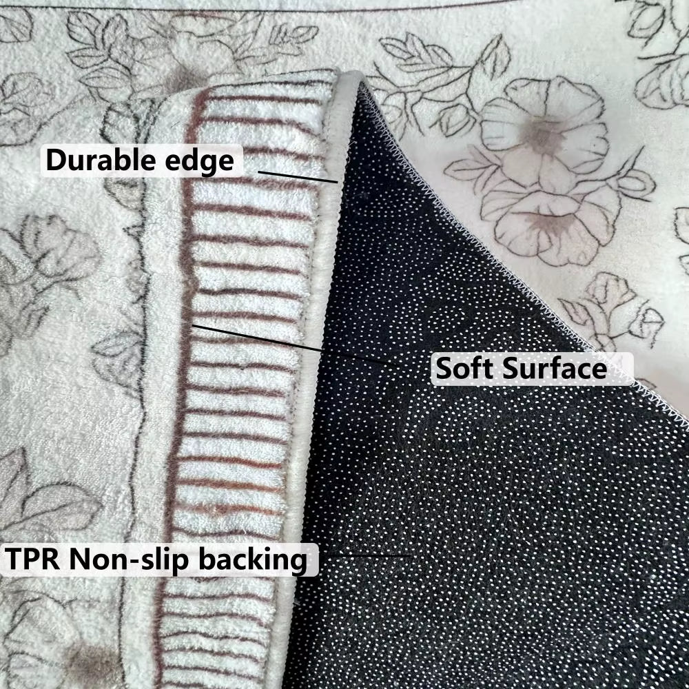 VIKAMA Waterproof Cartoon Note Money Floor Mat - Anti-Fouling, Anti-Static Carpet for Living Room and Bedroom Home Decor