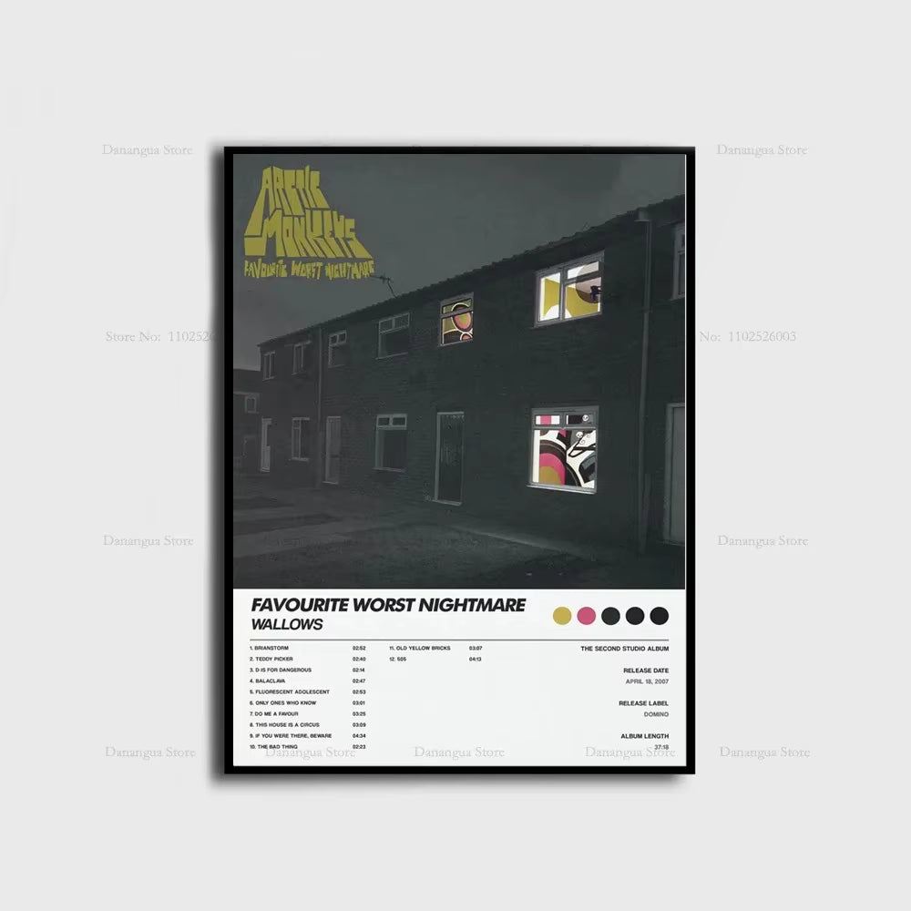 Arctic Monkeys Favourite Nightmare the Car Music Album Cover Poster Prints Wall Art Painting Picture Photo Gift Room Home Decor