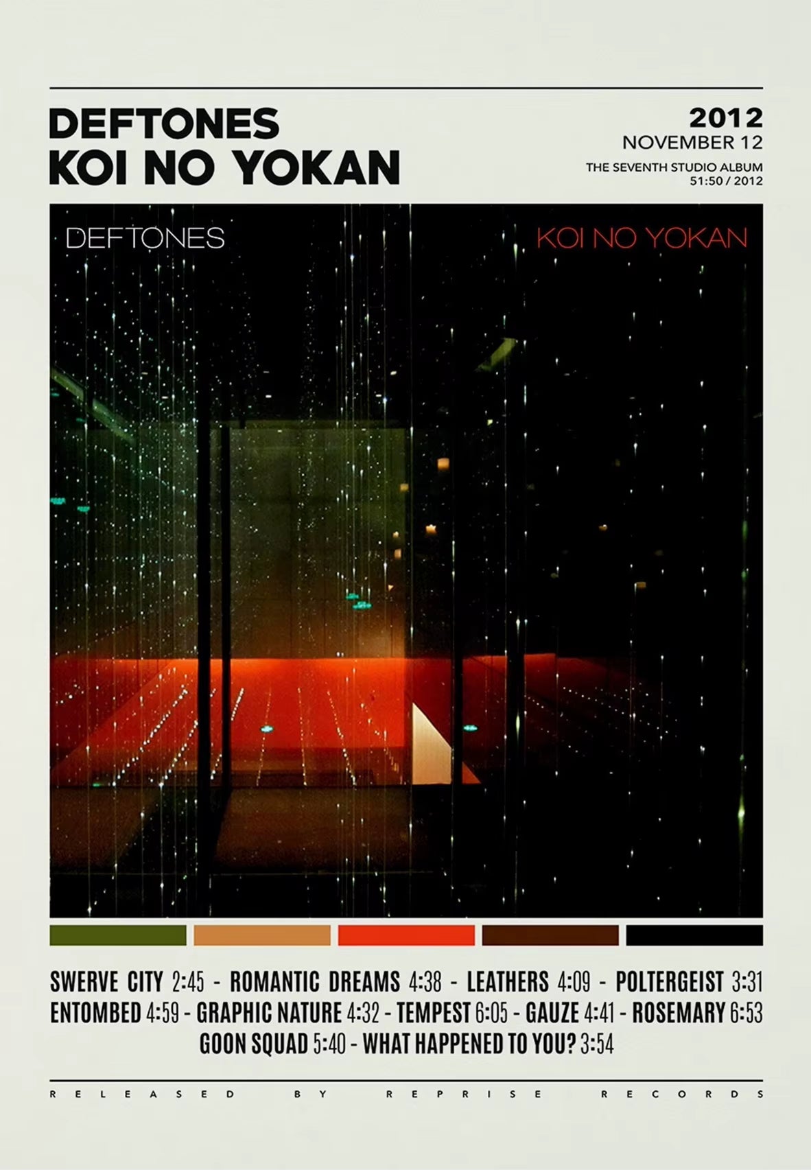 Deftones Band Poster Print Canvas Painting around the Fur/Saturday Night Wrist Music Album Cover for Room Home Wall Art Decor
