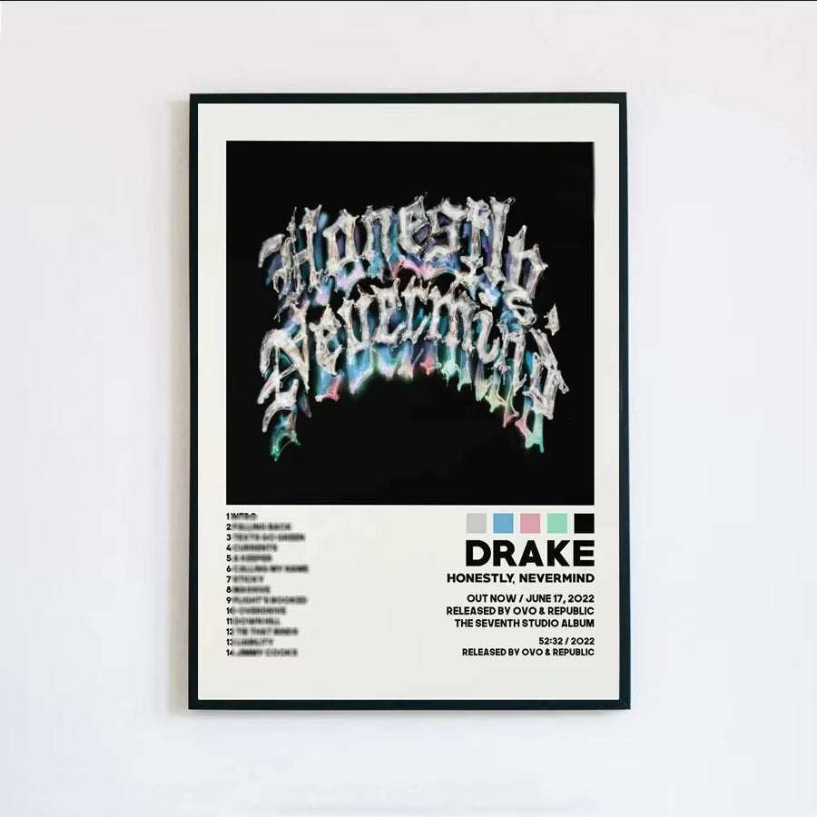 Poster Prints New Drake Views Take Care Her Loss Dogs Music Album Cover Canvas Painting Wall Art Picture Living Room Home Decor