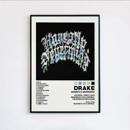Poster Prints New Drake Views Take Care Her Loss Dogs Music Album Cover Canvas Painting Wall Art Picture Living Room Home Decor