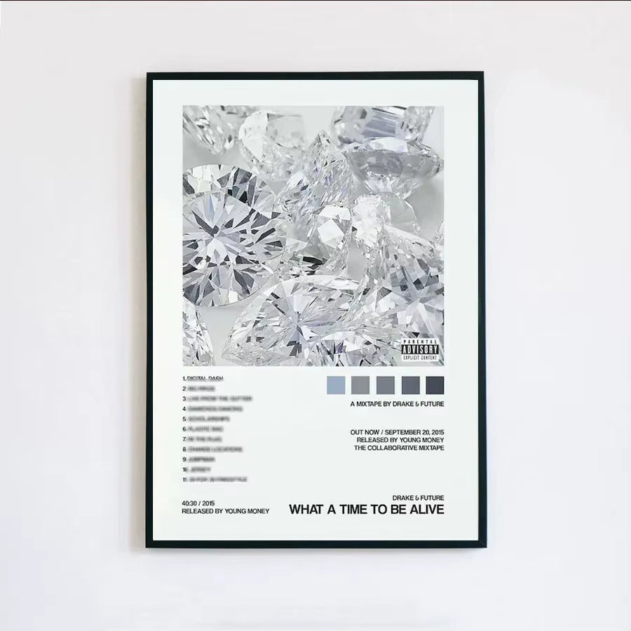 Poster Prints New Drake Views Take Care Her Loss Dogs Music Album Cover Canvas Painting Wall Art Picture Living Room Home Decor