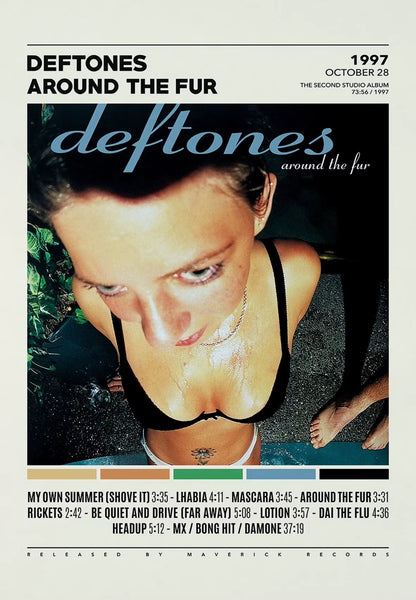 Deftones Band Poster Print Canvas Painting around the Fur/Saturday Night Wrist Music Album Cover for Room Home Wall Art Decor